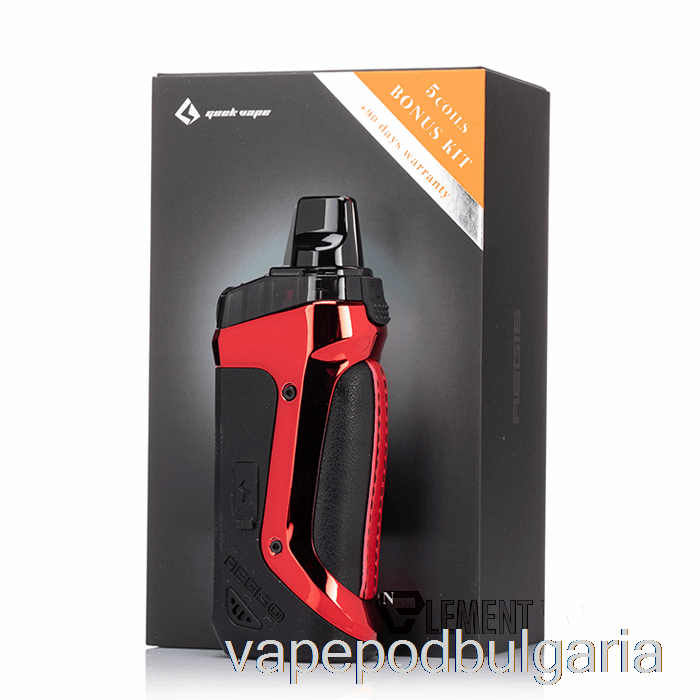 Vape 10000 Дръпки Geek Vape Aegis Boost 40w Pod Mod Kit Le Bonus Kit - Red